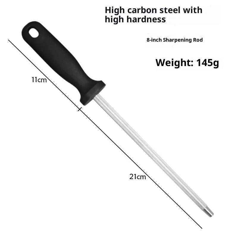 Household multi-functional kitchen sharpening steel in high carbon steel, eight style options available