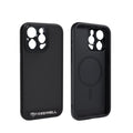 Black phone case compatible with iPhone 13, 14, and 15 Pro and Pro Max models