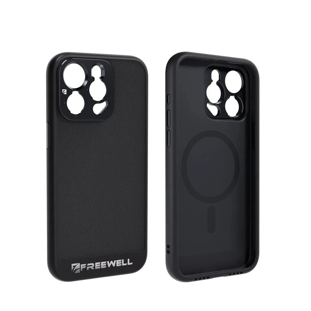 Black phone case compatible with iPhone 13, 14, and 15 Pro and Pro Max models