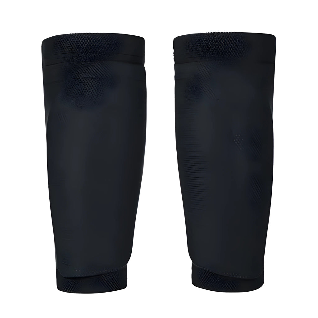 Football flapper leg guard 22cm breathable fabric shin pad black colour pair