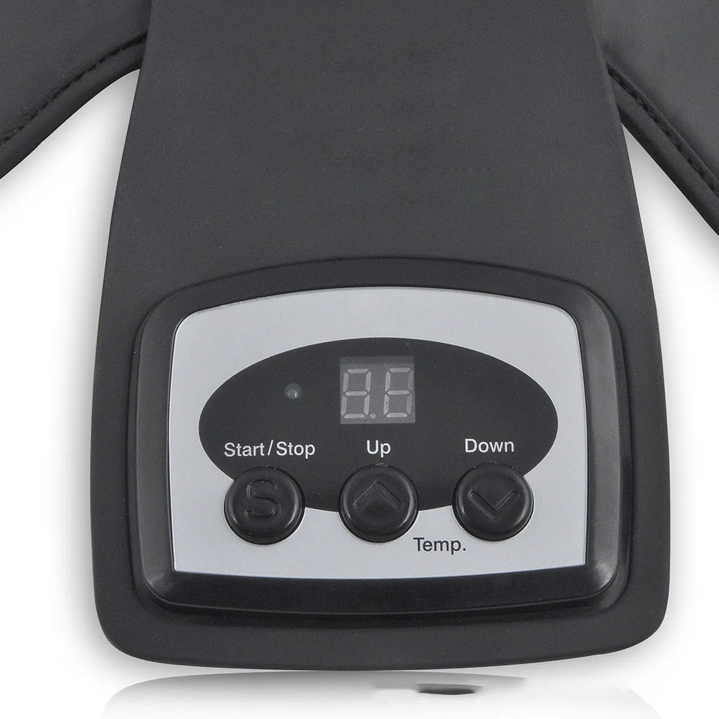 Knee massager unit with infrared heat, knee pad, shoulder pad, and power adaptor