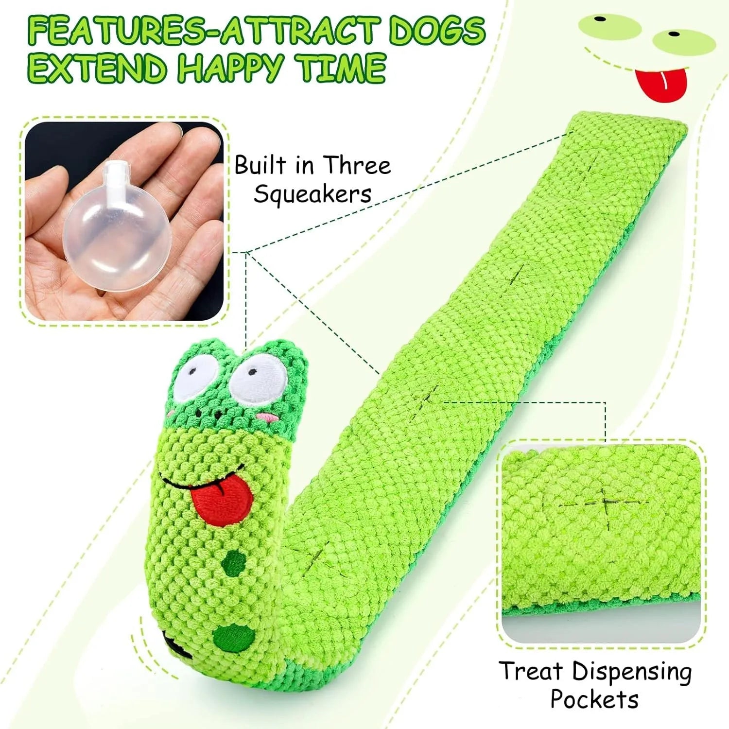 Reversible dog puzzle toy showing snail and stick configurations with hidden food holes