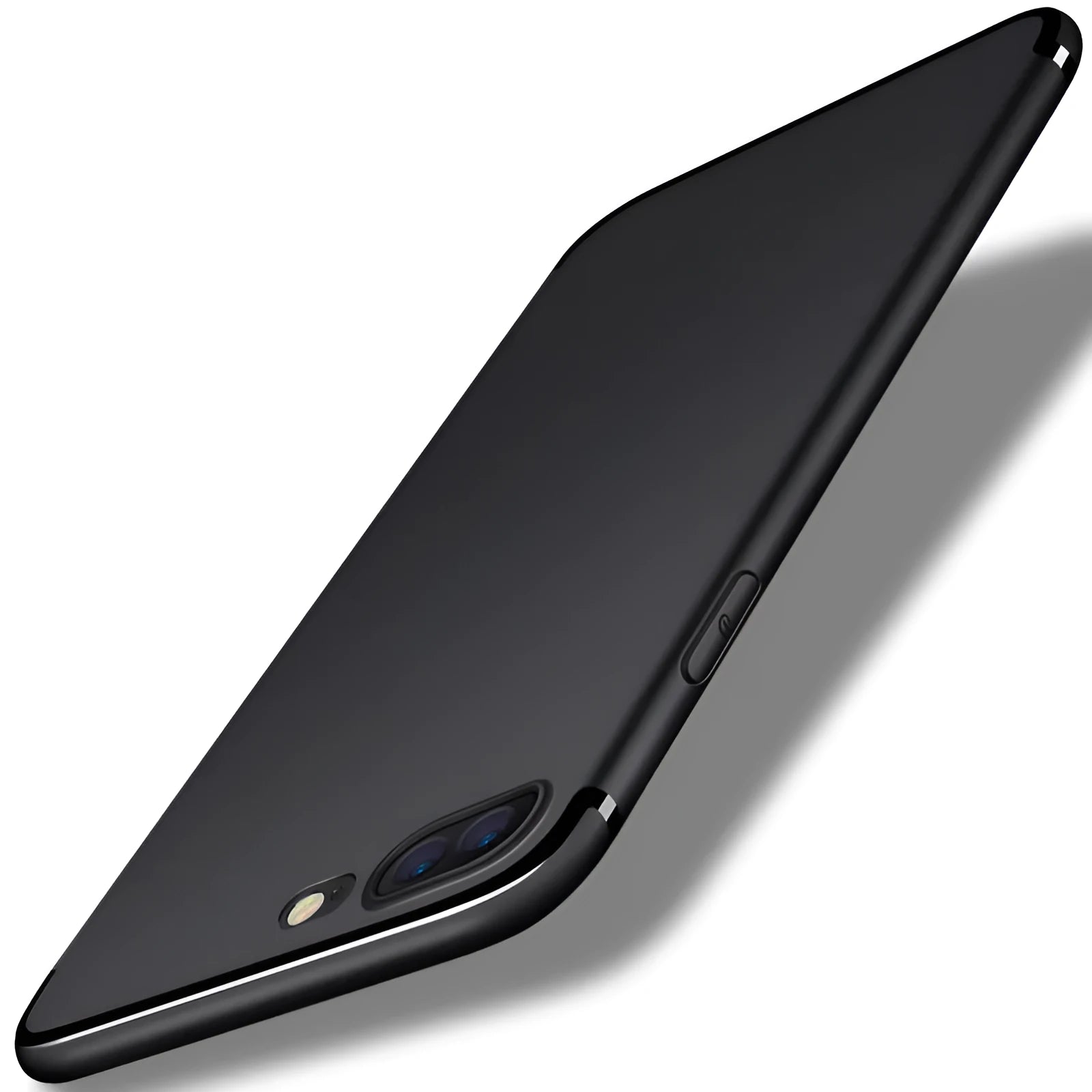 TPU silicone mobile phone case for iPhone 7 8 6 6S in black, blue, red, or white colour.