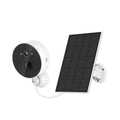 Outdoor solar-powered security camera with separate solar panel for 1080P HD property monitoring