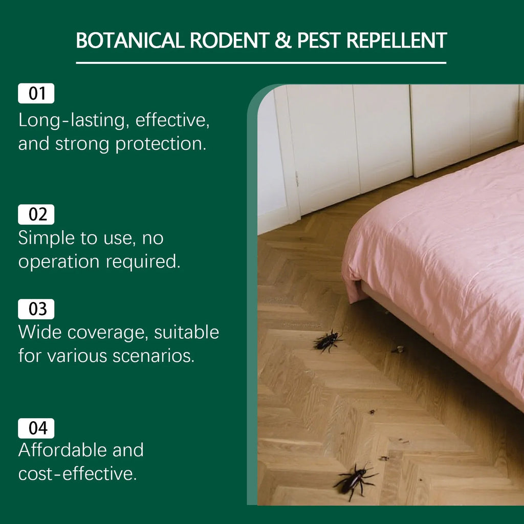 Animal repellent pills and mesh bags for warehouse household pest control