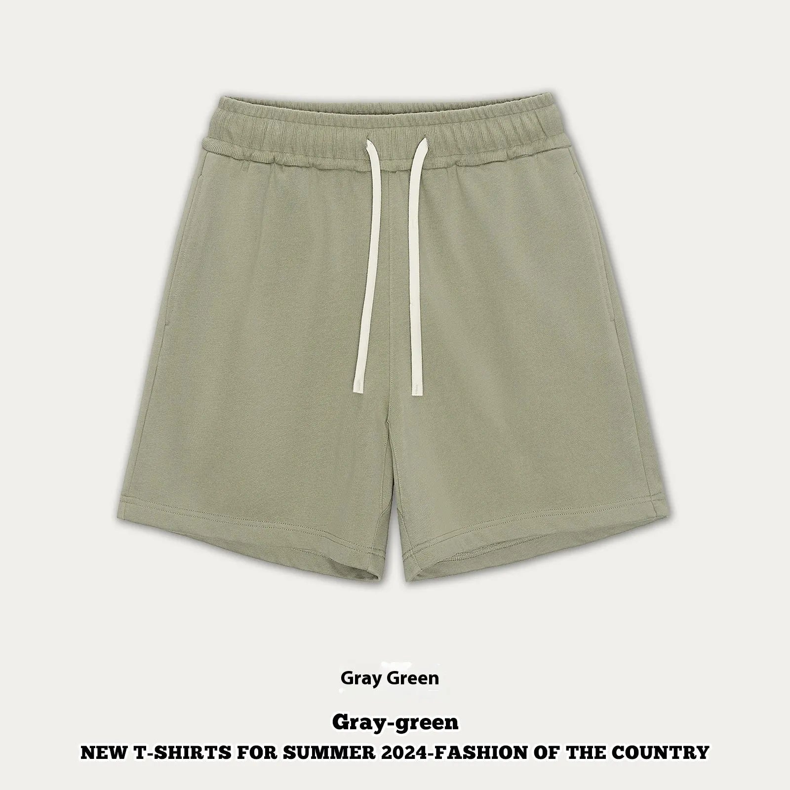 Cotton denim loose-fit casual shorts for babies and toddlers on a size chart.