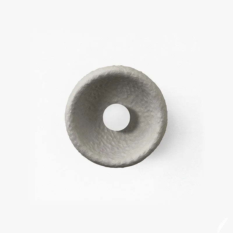 Japanese minimalist wall lamp with resin shade in 20cm, 26cm or 32cm diameter