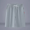 Chinese style cotton linen cropped trousers in army green colour with drawstring waist and mid-length cut