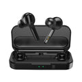 Black and white TWS wireless Bluetooth 5.0 in-ear headphones with IPX5 rating.