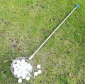 Stainless steel golf ball picker with metallic finish for retrieving golf balls