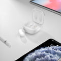 Transparent plastic clamshell earbuds case cover with see-through design for ear housing