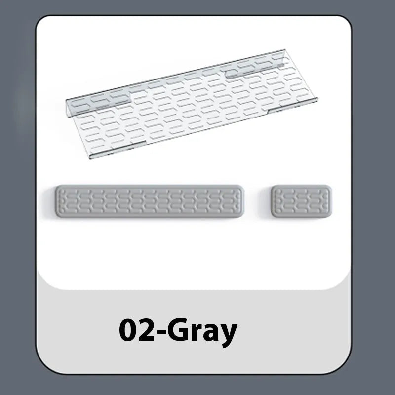 Double-sided computer desk mat with memory foam wrist rest in multiple colour options