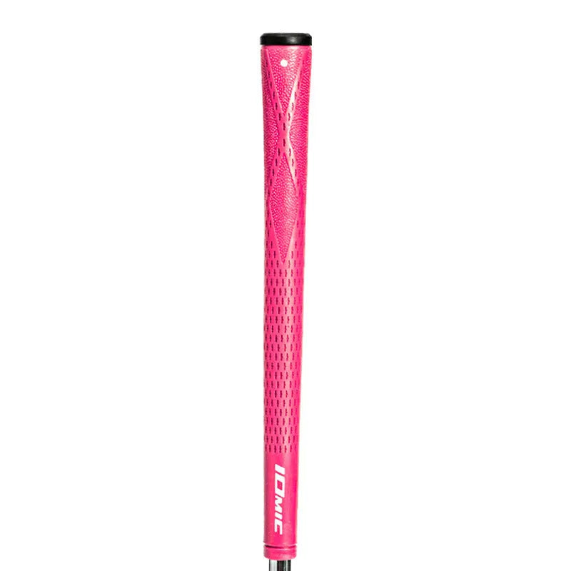 TPE material golf club grip shown in multiple colour options including pink, red, blue, white, and black.
