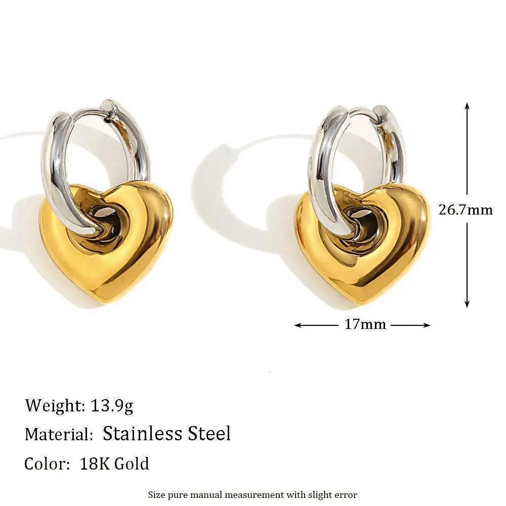 Gold electroplated geometric jewellery set with earrings, bracelet and necklace on white background