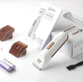 White electric pet clipper with ceramic blade for dog and cat grooming