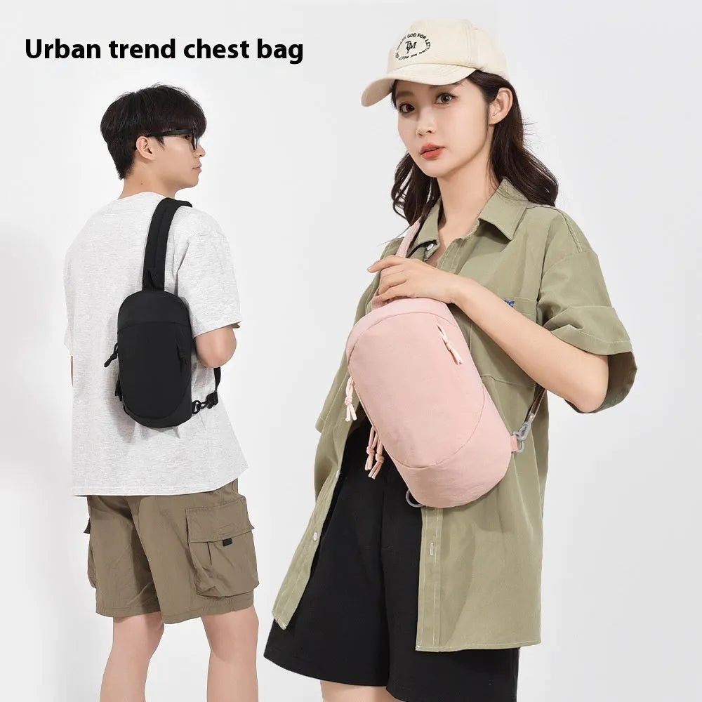 Girls outdoor nylon crossbody bag with mobile phone compartment in six colour options