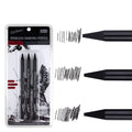 Set of six wood-free graphite sketching pencils in grades HB 2B 4B 6B 8B EE