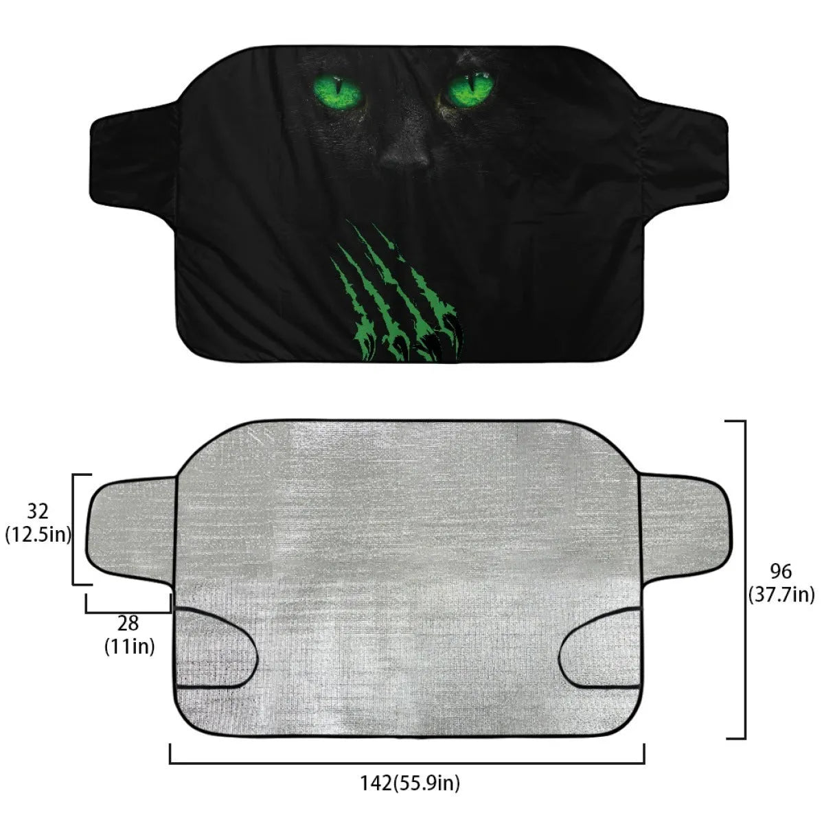 Car snow protection front gear cover made from aluminium film foam polyester fabric