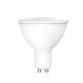 Small smart LED spotlight with GU10 base for voice-controlled RGBCCT lighting