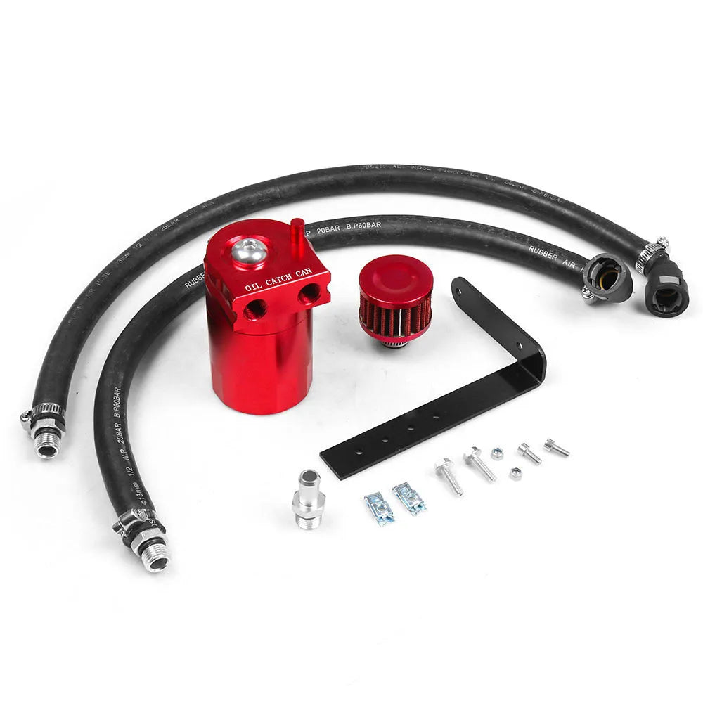 Aluminium alloy oil catch can for Ford Expedition in black, red, blue, and silver colour options