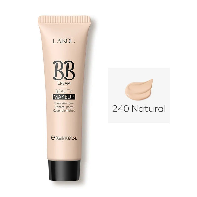 30ml tube of BB cream in one of nine shades, including Ivory White, Brightening, and Chocolate.
