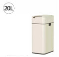 Stainless steel inductive smart ashbin with square shape and touch-free lid.