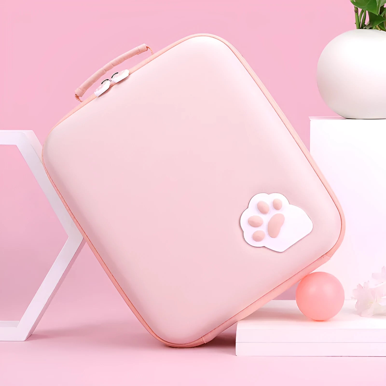 Nintendo Switch console storage bag with cat claw design, game card slots and a diagonal shoulder strap.