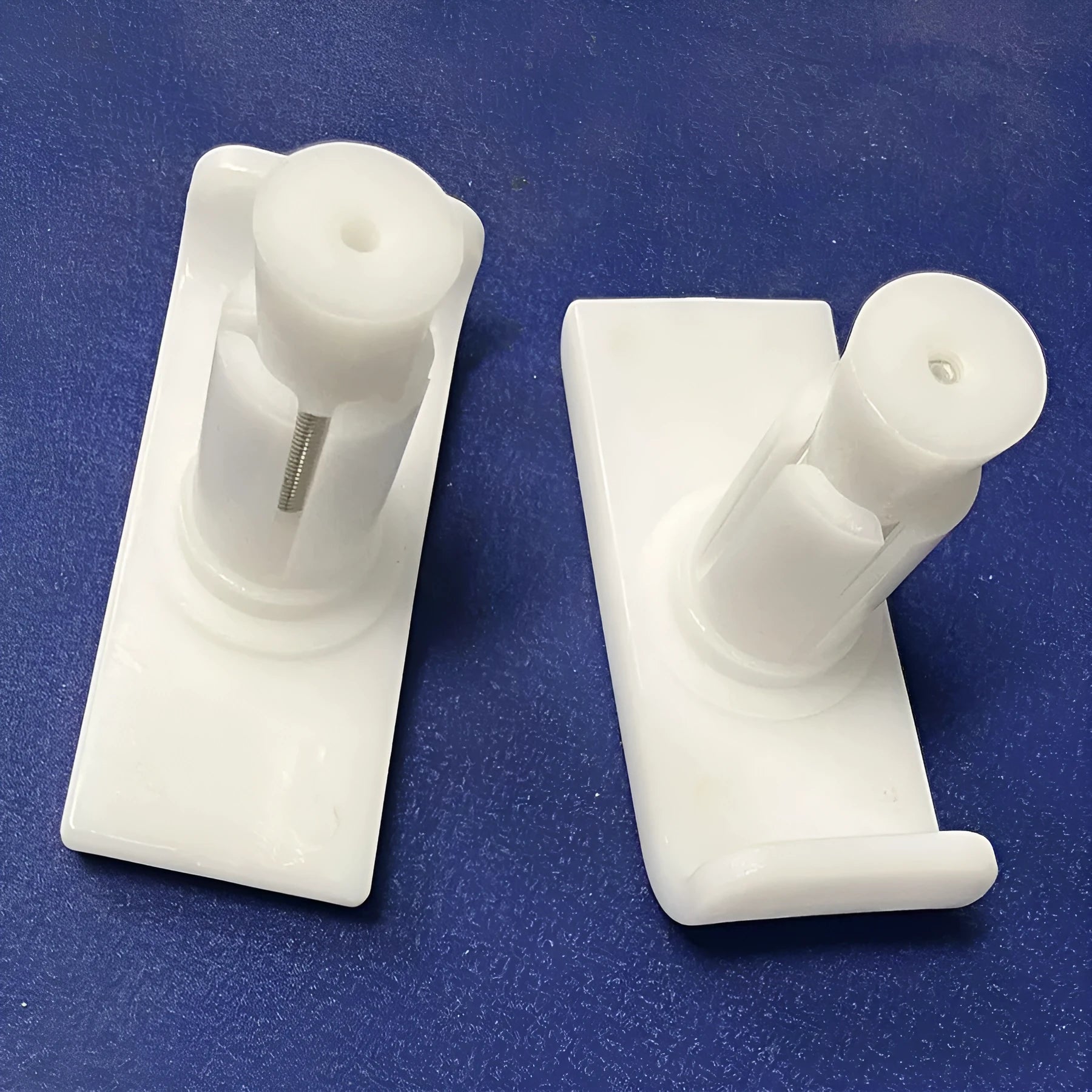 White POM walker sled foot mat glide plate pair for universal accessories