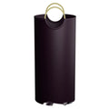Round portable trash can measuring 38x72cm with plastic garbage bag included