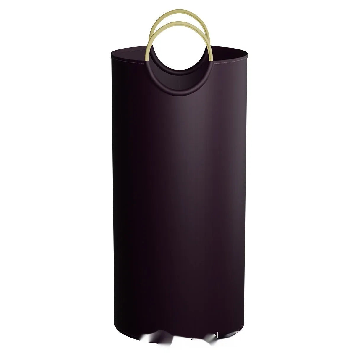 Round portable trash can measuring 38x72cm with plastic garbage bag included