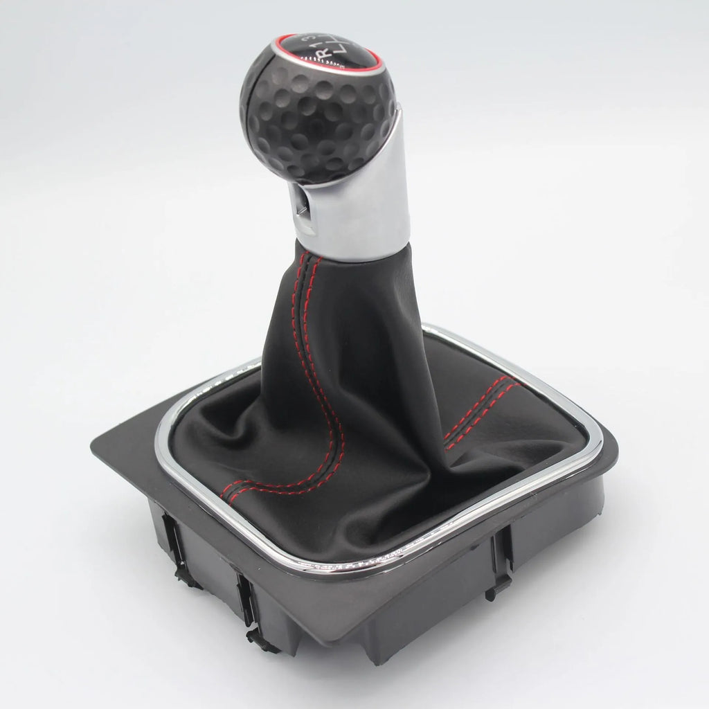 Manual gear lever dust boot handball with leather handle for Volkswagen Golf 5 6 7 models