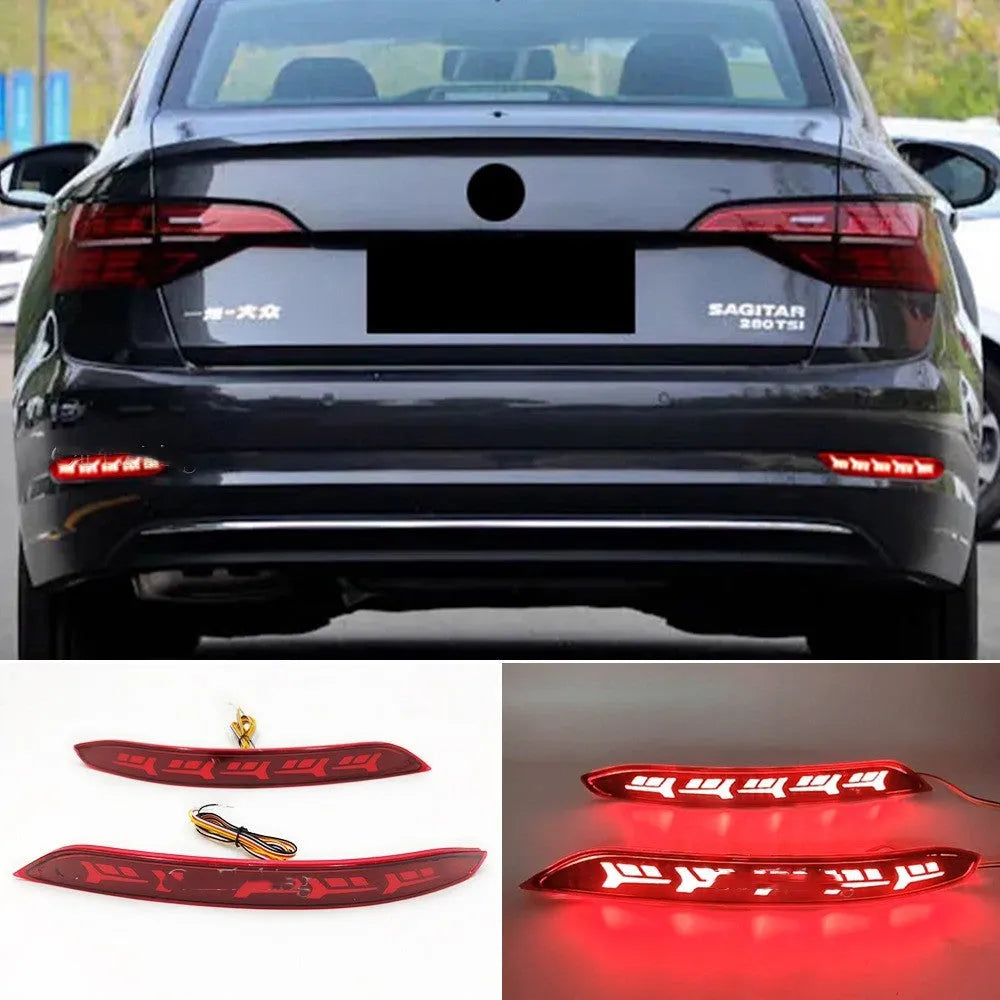 Volkswagen Sagitar rear bumper LED light with scan flowing water pattern