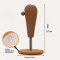 Anti-scratch cat toy tumbler with hemp rope construction and food-dispensing function