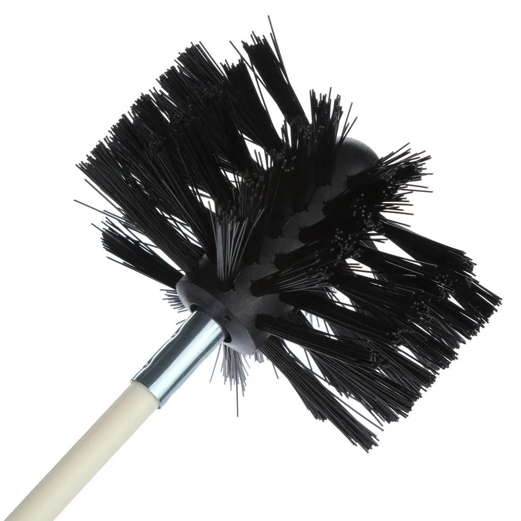 Flexible 600mm long chimney cleaning brush with nylon bristle head for dryer ducts