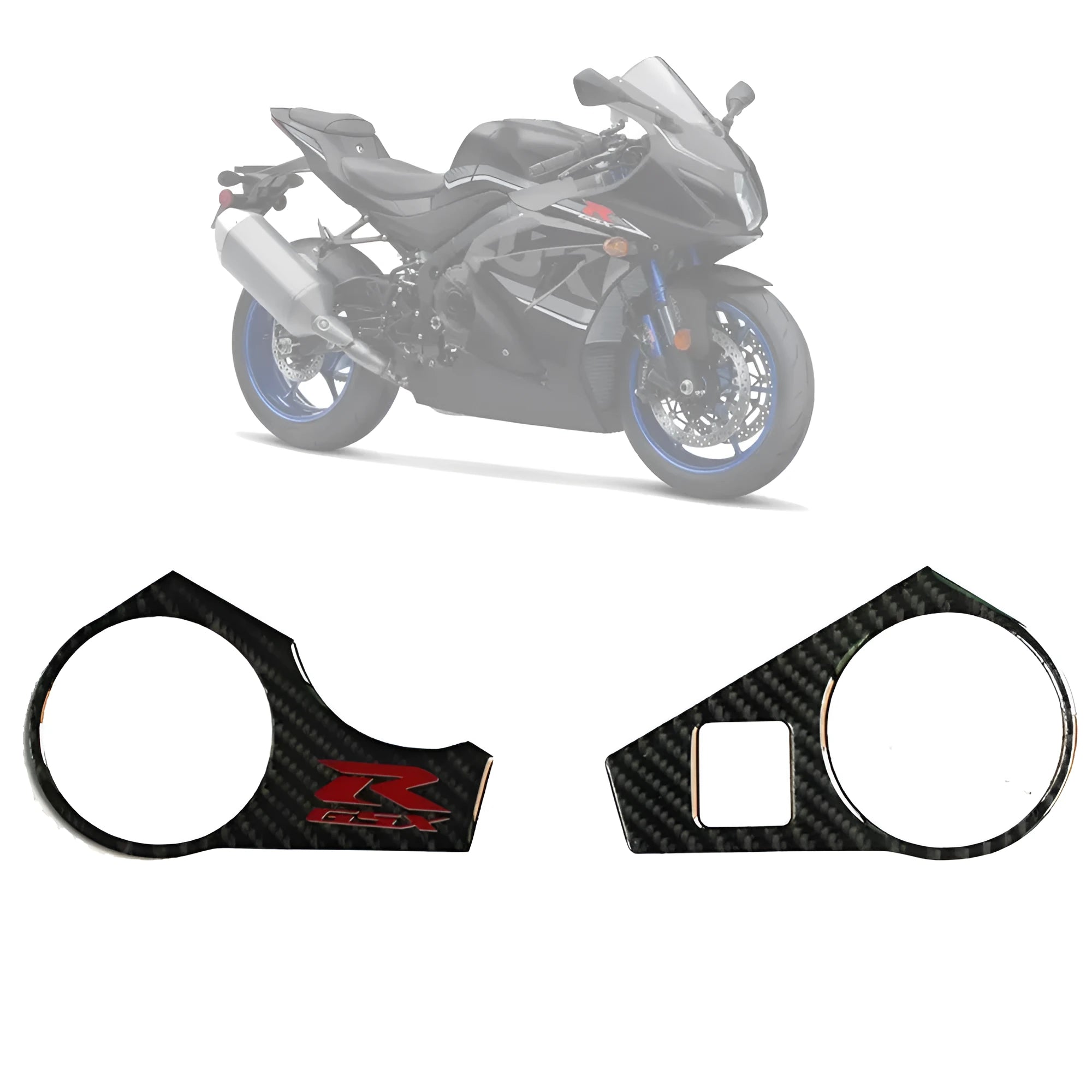 Black adhesive sticker for SUZUKI GSXR1000 L1 motorcycle carbon fibre upper plate