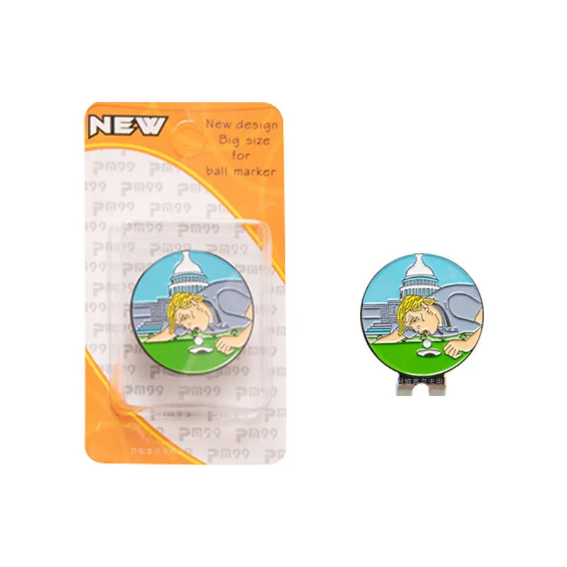 Zinc alloy hat clip featuring personalised dragon year golf accessory design