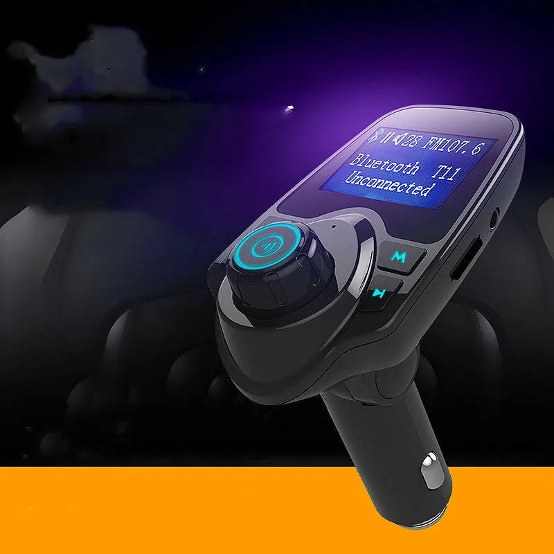 Black G7 Bluetooth FM transmitter car kit for hands-free calls and wireless music streaming