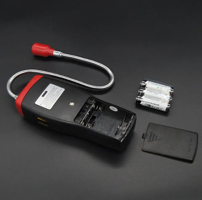 AS8800L portable flammable gas detector measuring 160x66x31mm with LED display
