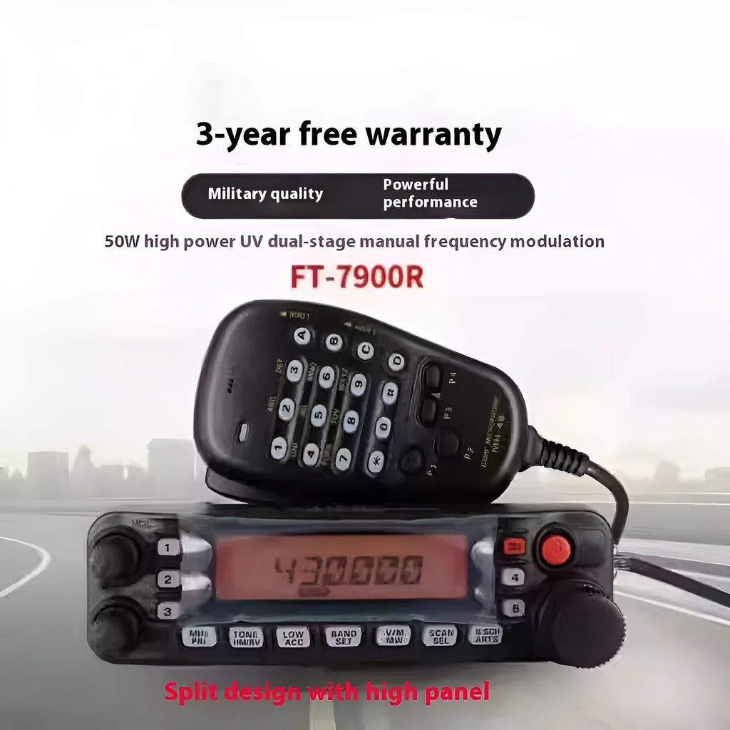 High-power car interphone with anti-interference function for self-driving tours, shown with antenna options.