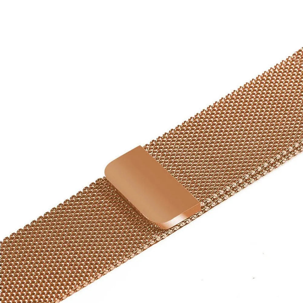 Stainless steel watch strap showing silver and black colour options with measurement indicators