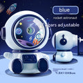 Cartoon astronaut pencil sharpener in blue or pink colours with manual operation