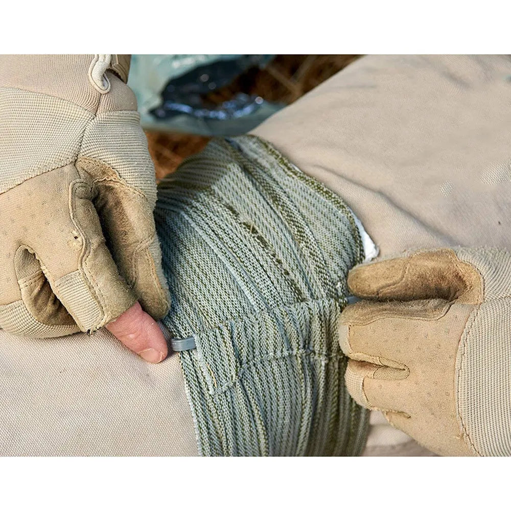 Portable outdoor training hemostatic bandage in 4-inch and 6-inch sizes with tactical gauze tape