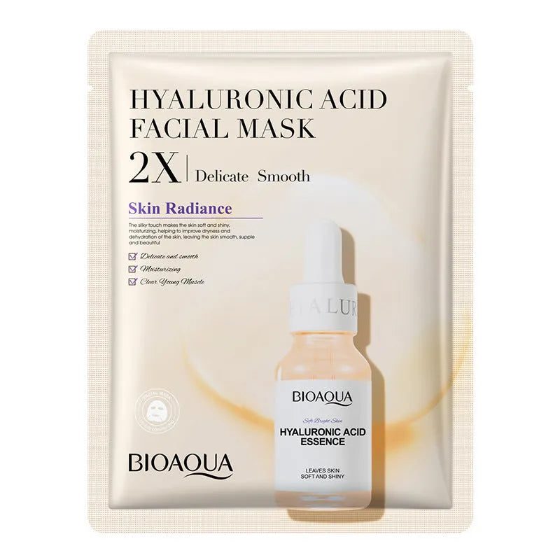 Collagen and hyaluronic acid facial sheet mask in 30g gel format with Vitamin C and Centella Asiatica options