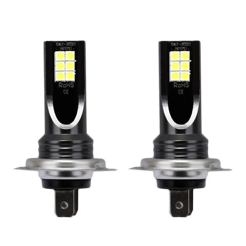 H7 socket 110W automotive LED fog light unit with 12 SMD chips and aluminium housing.
