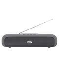 Desktop wireless long strip radio subwoofer in black, blue, red, or silver grey colours