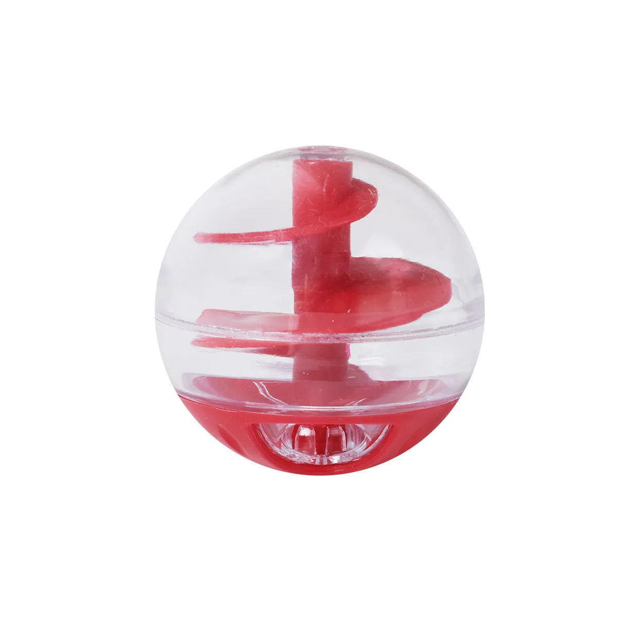 Blue Type B cat leakage food feeder toy made of plastic with spiral design