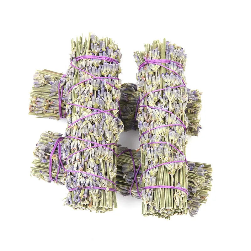Natural dried flower aromatherapy stick with lavender scent, 4 inches long