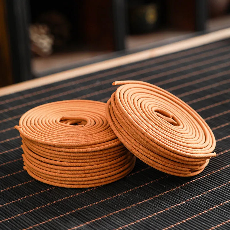 Set of 40 small half-handmade incense coils in nine scent options including sandalwood and agarwood