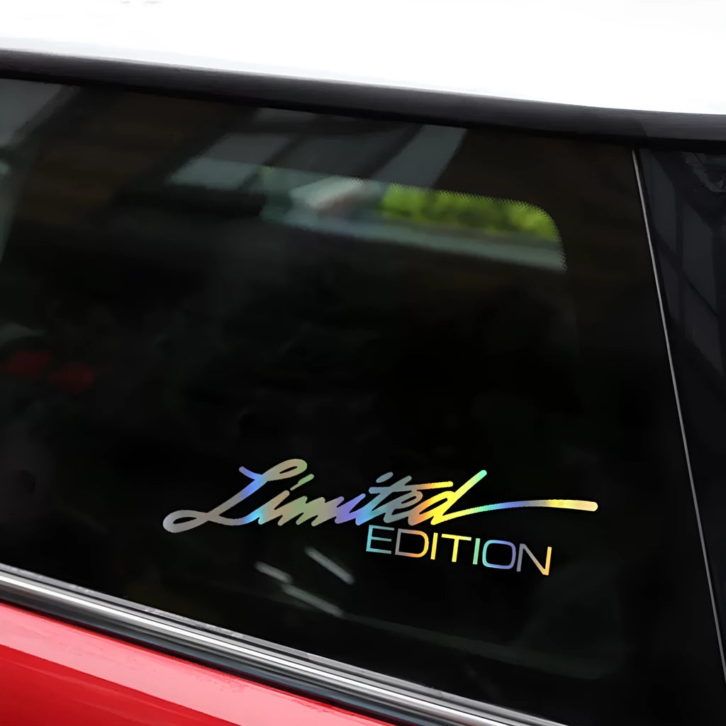 Black reflective car sticker with text design on PET film for vehicle application