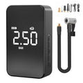 Wireless digital display air pump with large screen, four nozzles, and carrying case